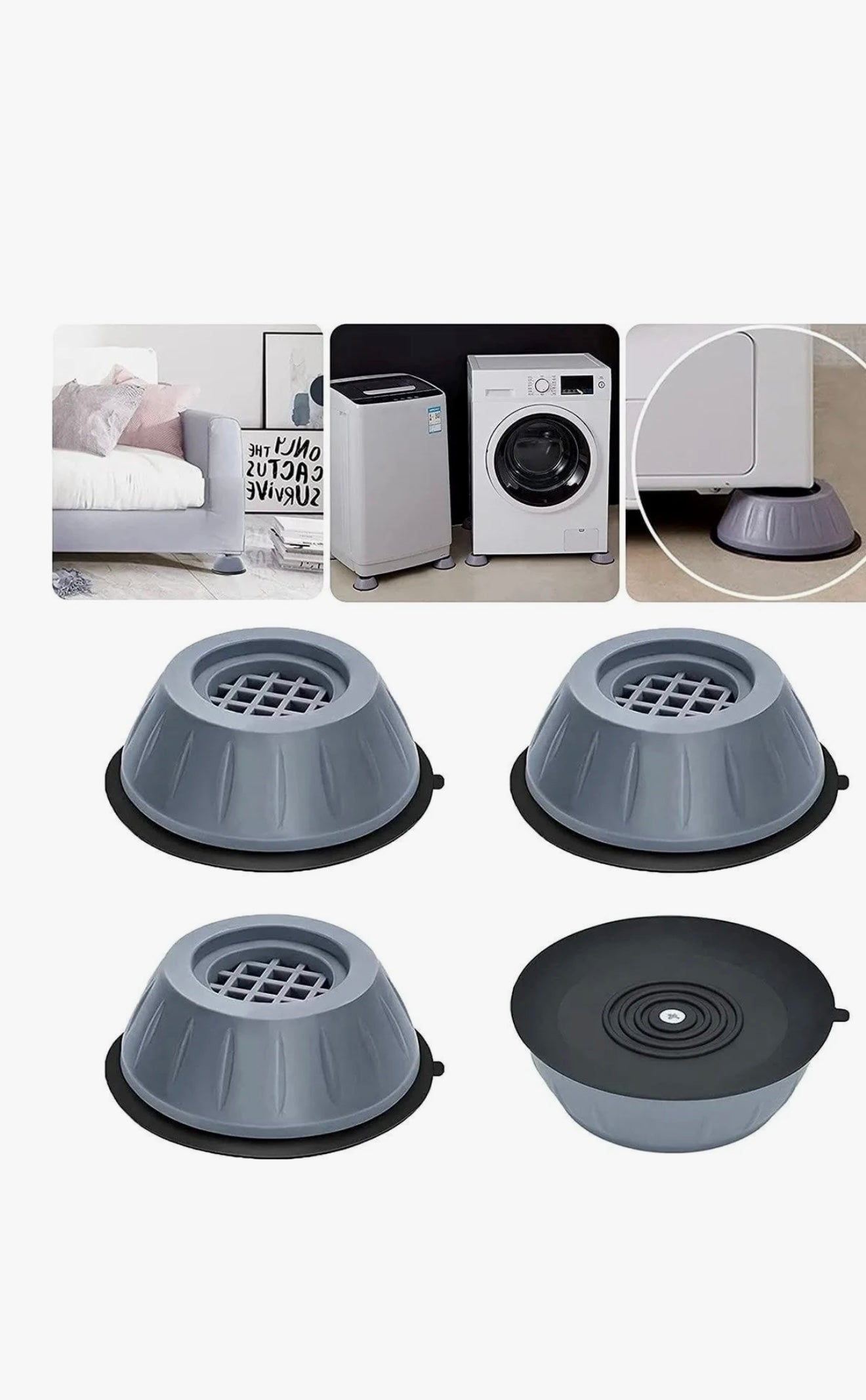 Anti-Vibration Washing Machine Pads (4-Pack)